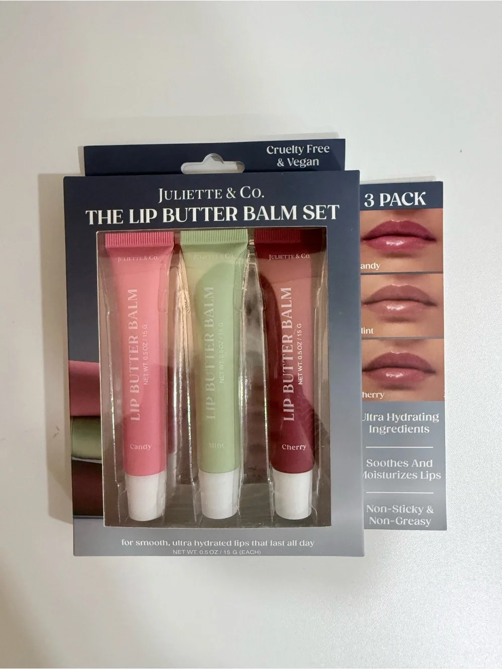 The Lip Butter‎ Balm Set — Pink, Green, Red (3-Pack)